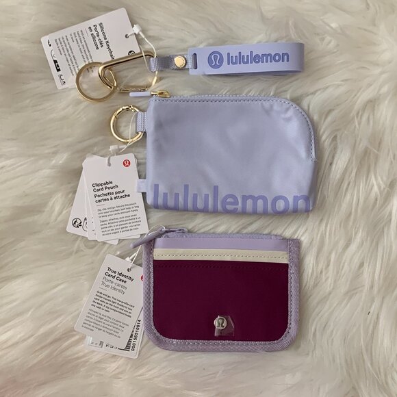 lululemon athletica Accessories - LULULEMON Card Pouch, Case & Keychain SET in Serene Blue/Dusty Lilac